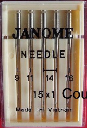 JANOME SEWING MACHINE STANDARD NEEDLES - Fine to Heavy - Mixed Sizes