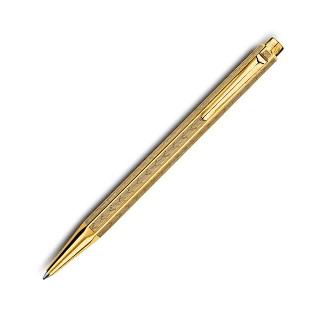 Caran D'ache Chevron Gilded Ballpoint Pen