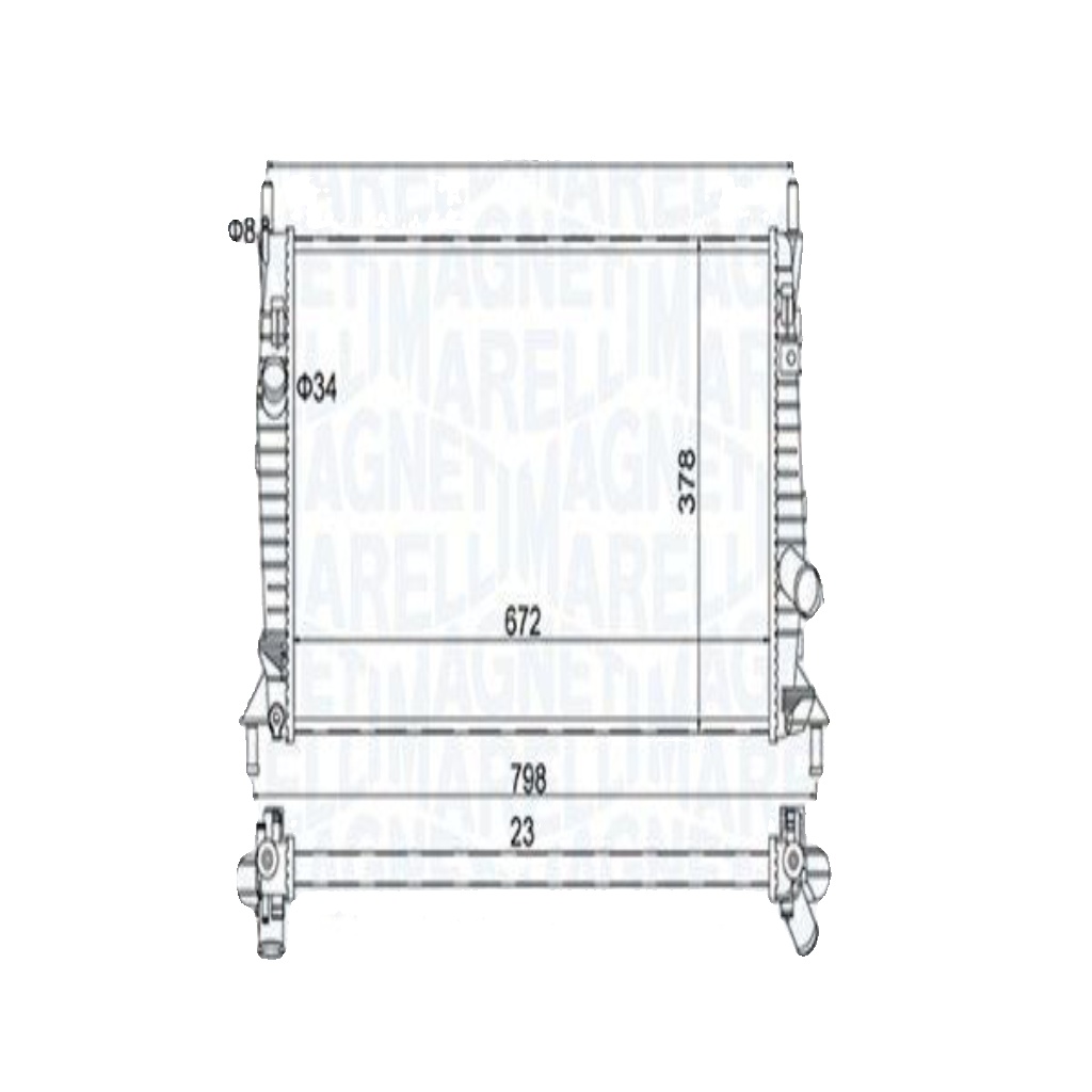 MAGNETI MARELLI-OE 350213157400 Radiator, engine cooling for CITROËN,FORD,MAZDA,