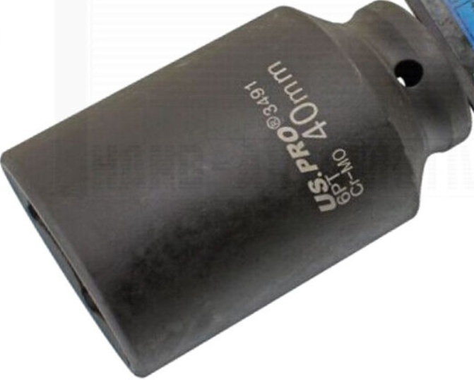 US PRO Tools 40mm 1/2"" dr 6 Point Deep Hub Nut Socket, Gearbox etc 3491