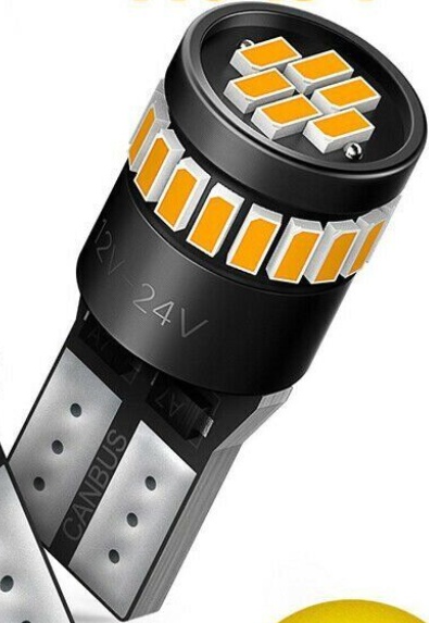 2x SMD LED AMBER ORANGE INDICATOR SIGNAL TURNING SIDE LIGHT BULB T10 W5W 501