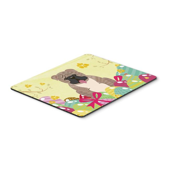 Carolines Sch Tze Grey Caroline's Treasures Easter Eggs English Bulldog Brindle Mouse Pad Hot Pad Or Trivet Multicolor 7.75X9.25 Bb6126mp