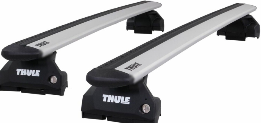 Thule Alu WingBar Evo Silver Roof Bar fit Jaguar XF Sportbrake 17-22 Closed Rail