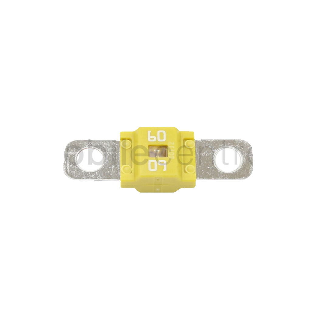 MIDI fuse 60A Yellow M5 holes 58V 60 Amp bolt down AMI