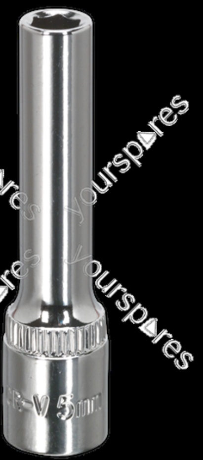 Sealey SP1405D Premier Fully Polished Deep Socket 1/4""Sq Drive 5mm