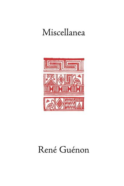 Guenon - Miscellanea - New paperback or softback - 96 - X555z
