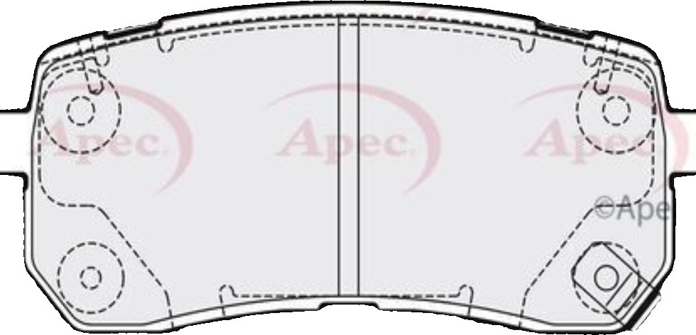 Brake Pad Set For Disc Brake Rear For Mando System Fits Kia Sorento APEC PAD2091