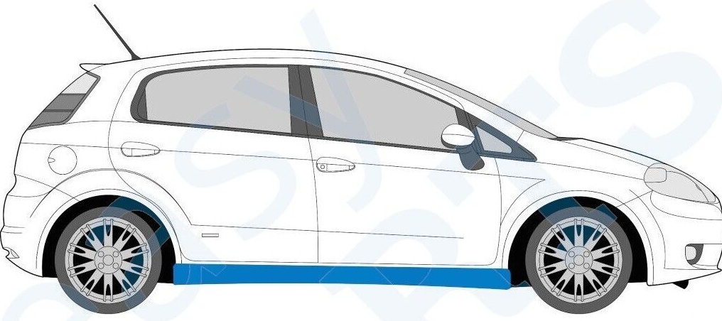 FIAT PUNTO / GRANDE / EVO 2005-2018 SILL REPAIR PANEL ROCKER PANEL / PAIR