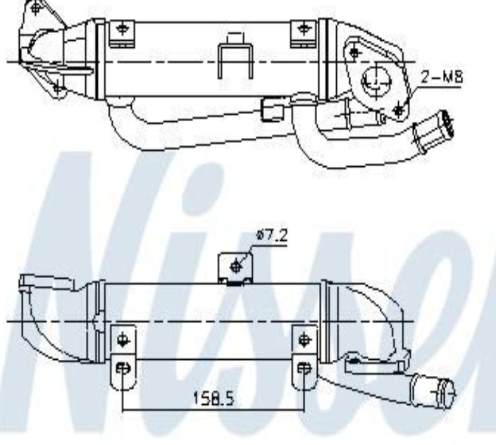 989414 NISSENS Cooler, exhaust gas recirculation for AUDI,SKODA,VW