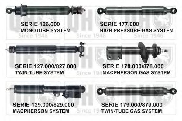 2x Shock Absorbers (Pair) Rear QAG178833 Quinton Hazell Damper 1121964 1121965