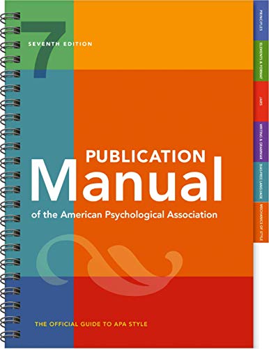 Publication Manual (OFFICIAL) 7th Edition of the American Psychological Association