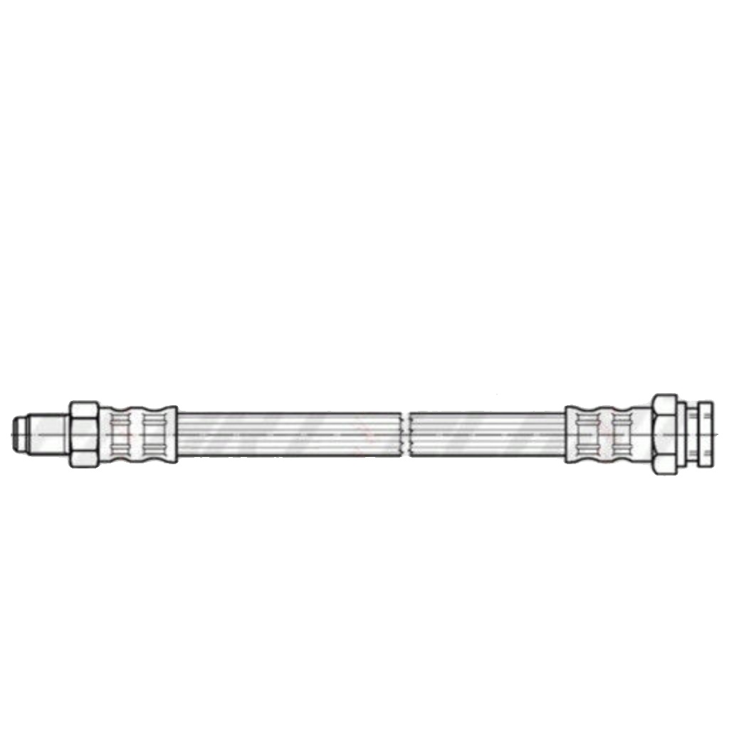 Flexible brake hose with external thread PHB439 TRW for ABARTH FIAT RENAULT SEAT