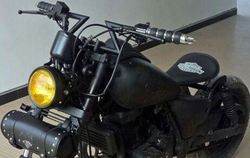 7/8"" 22mm Handlebars Motorcycle Black Drag Bar Z Bar For Harley Chopper Bobber