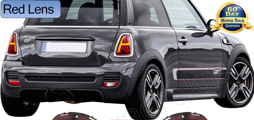 LED Tail Lights For 2007-2013 Mini Cooper R56 R57 R58 R59 Red Lens w/Sequential