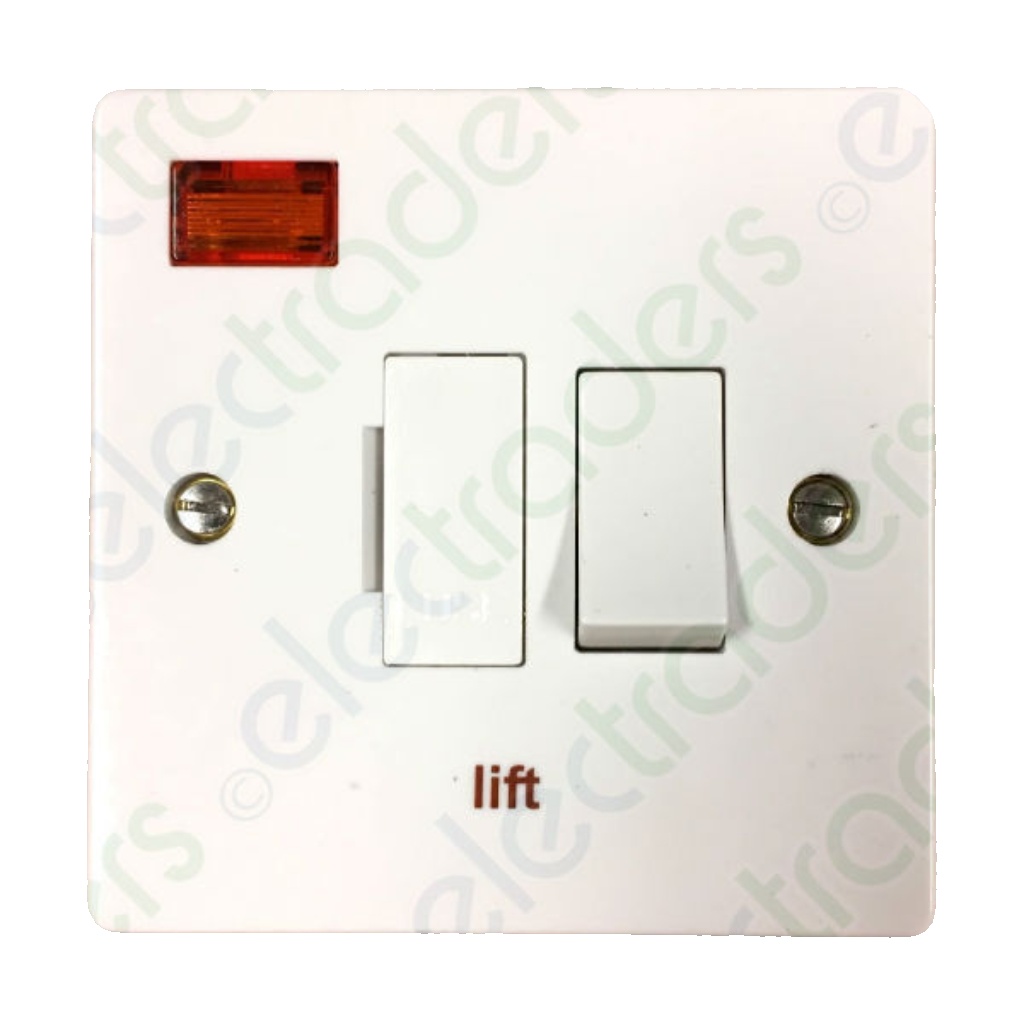 Crabtree 4827/3/LI Switched Spur Unit with Neon 13 Amp marked 'lift'