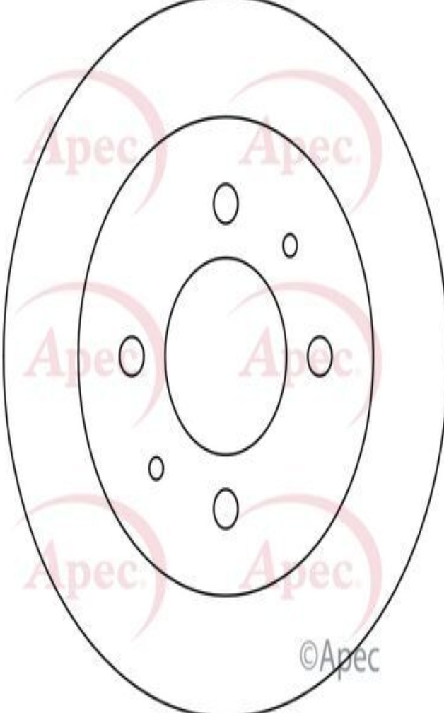 Brake Disc APEC DSK2065 Rear Solid Fits Mitsubishi Carisma Colt Mirage