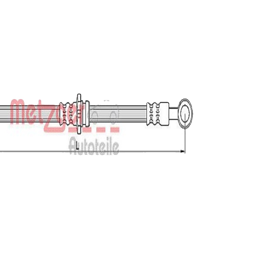 Flexible brake hose 4110389 METZGER for NISSAN ALMERA Mk II
