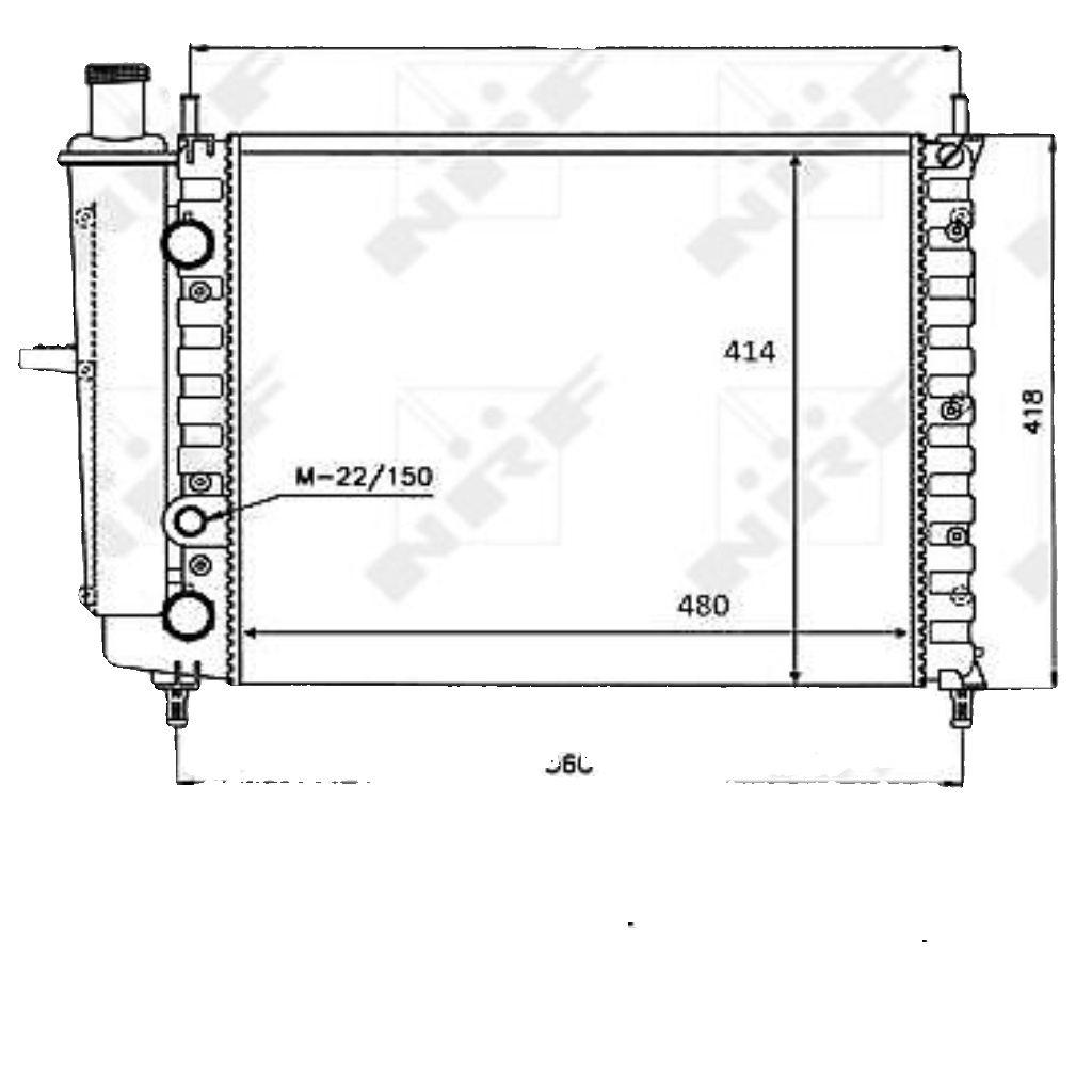 NRF 58016 Radiator, engine cooling for FIAT