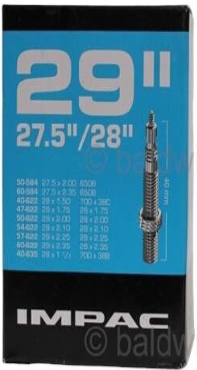 Impac Inner Tube 29"" 40/60-584/635 Presta Valve MTB Mountain Bike