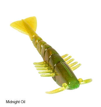 Zman Soft Lure Salty Ned ShrimpZ 2.5 Inch 6/Pack Midnight Oil (4434)