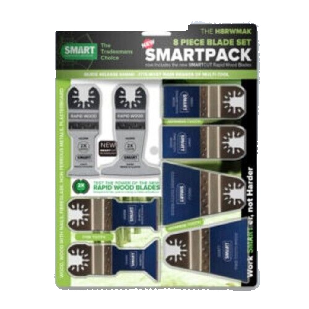 Smart H8MAK 8pc Multi Tool Blade Set Compatible With DeWalt Fein Bosch Makita