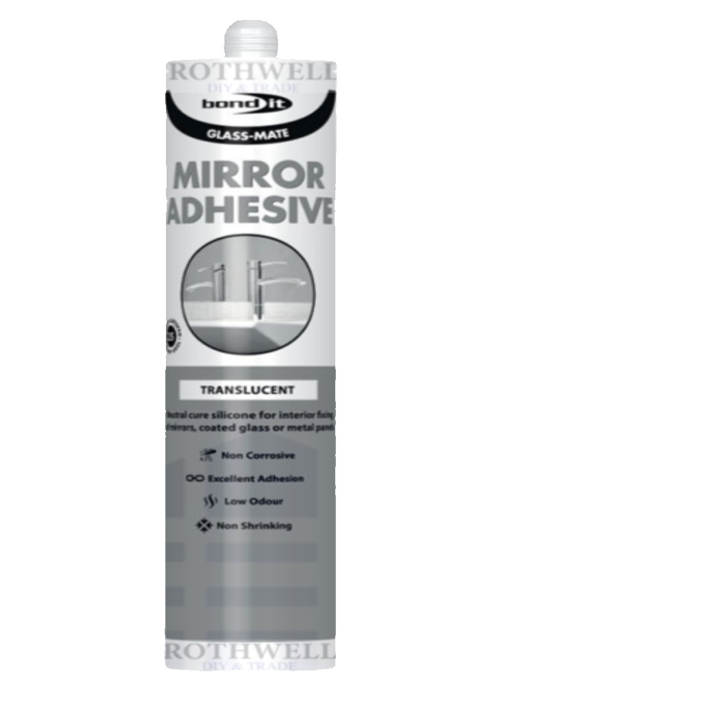 BOND IT MIRROR ADHESIVE SILICONE SEALANT GLASS-MATE MIRROR MATE 310ML