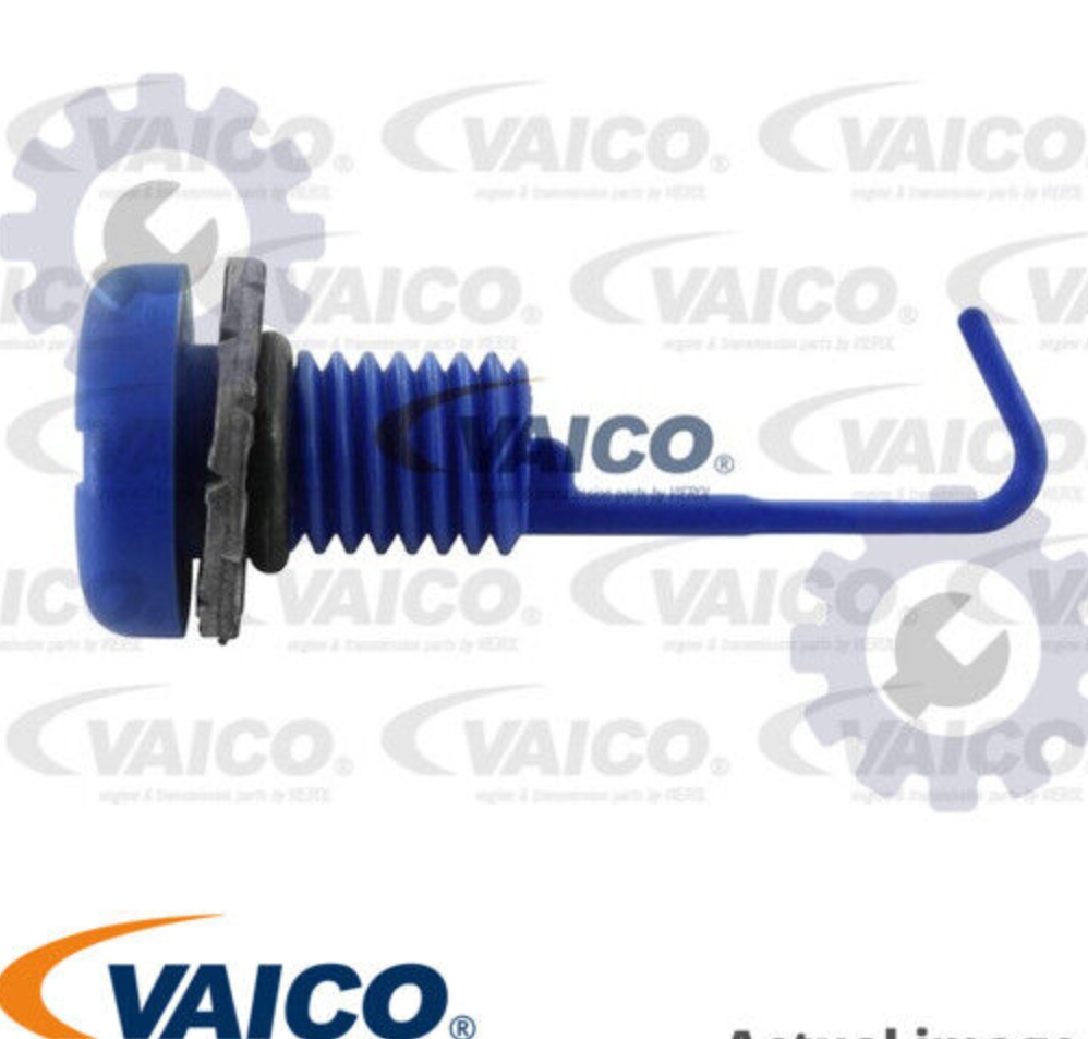 Radiator cap Plastic blue V20-1373 VAICO for BMW X5 X6