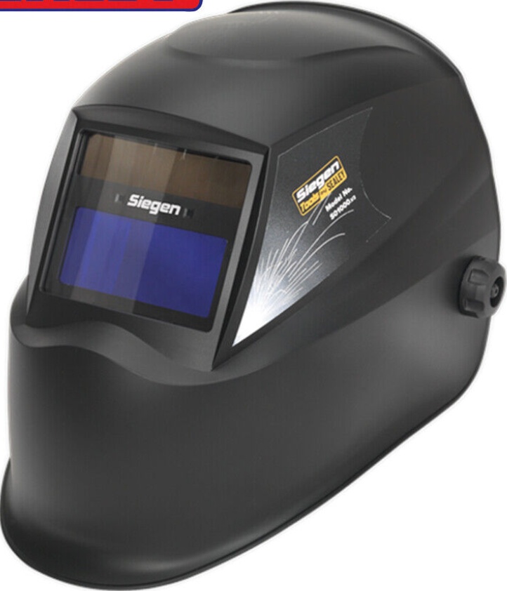 Siegen S01000 Welding Helmet Auto Darkening Shade 11 solar Powered Mig Arc