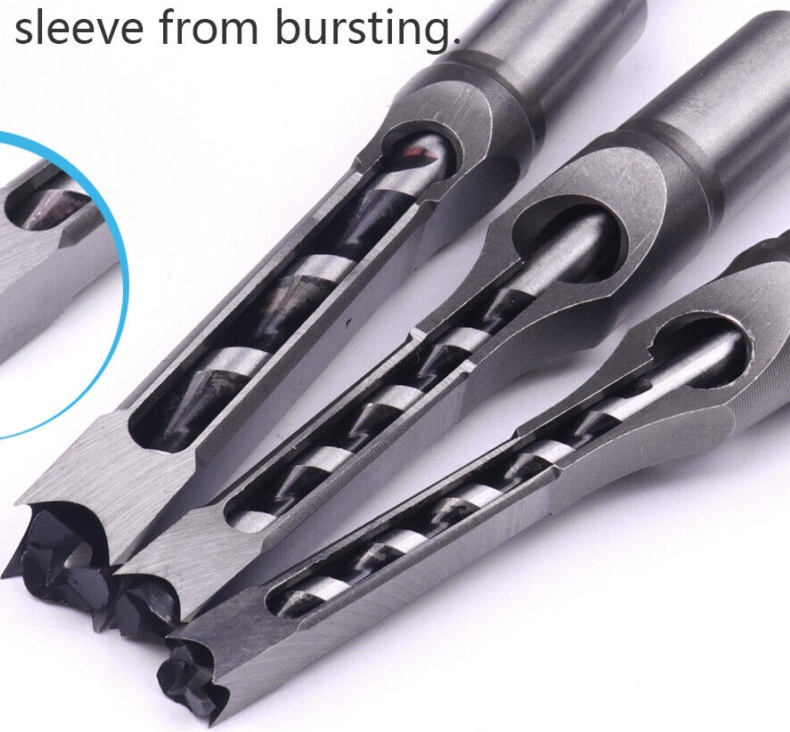 Woodworking Tools Square Hole Mortising Chisel Drill Bit Wood Hole Saw Cutter