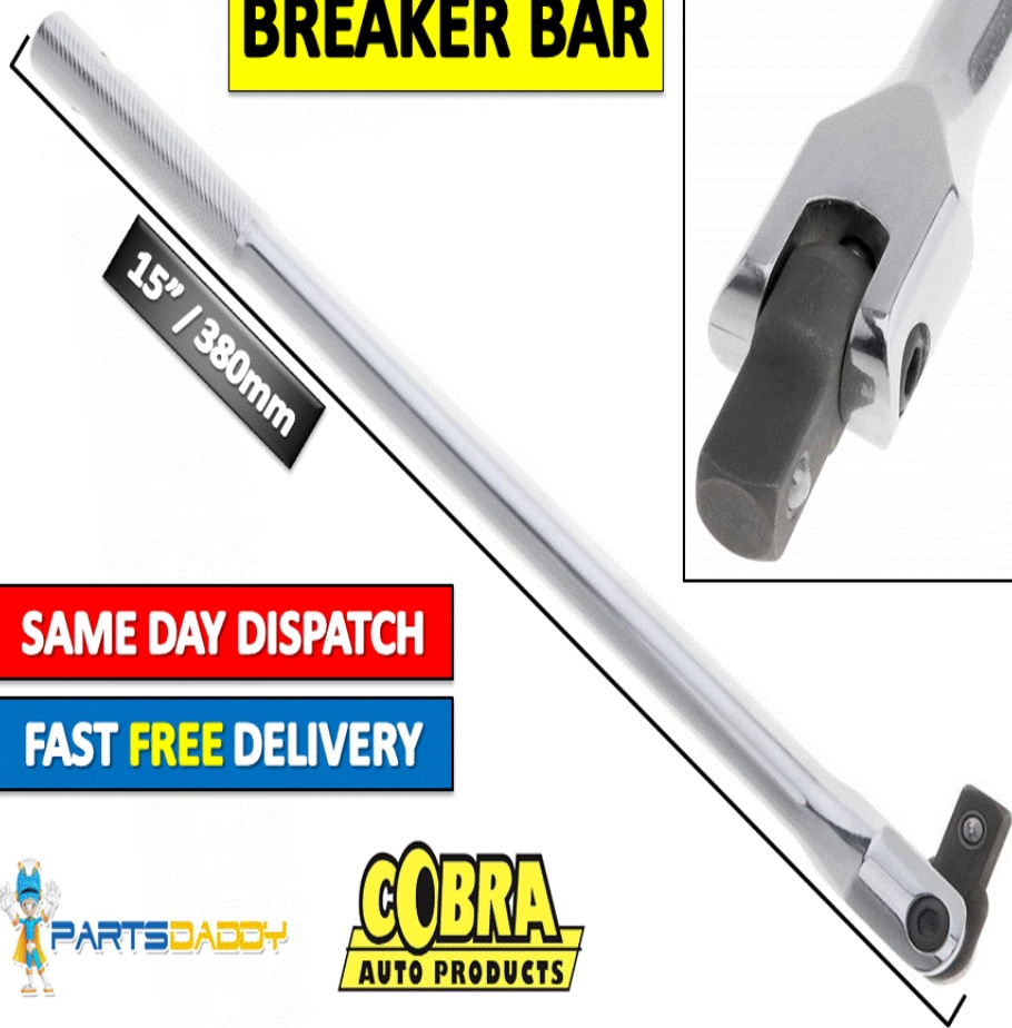 Flexi Head Knuckle Power Breaker Bar Ratchet Wrench 1/2"" Drive 15"" CT0743 - Image 9