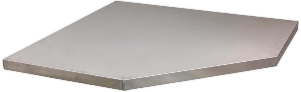 Stainless Steel Worktop for Modular Corner Cabinet 865mm - Image 5