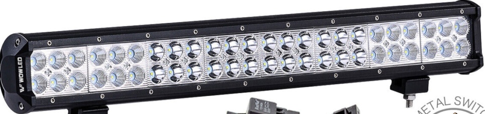 WOWLED 22'' CREE LED Combo Offroad Driving Work Light Bar ATV Truck 4X4 + Wiring