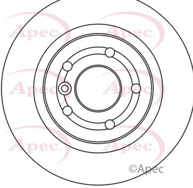 Brake Disc APEC DSK952 Rear Solid Fits Land Rover Discovery Range Rover