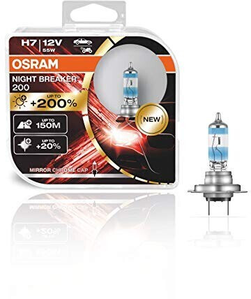OSRAM - H7 Night breaker 200 Car Headlight Bulbs +200% Upgrade Headlamp TWINPACK