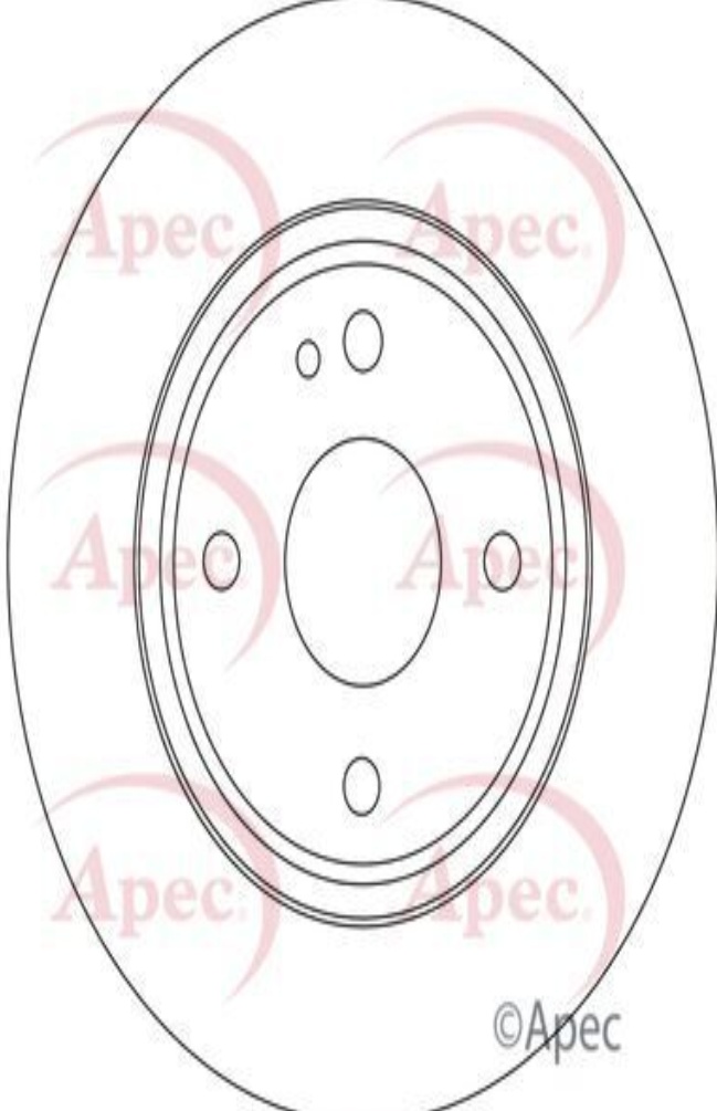 Braking System Brake Disc APEC DSK3327 Rear Solid Fits Mazda MX-5 MX-5 RF