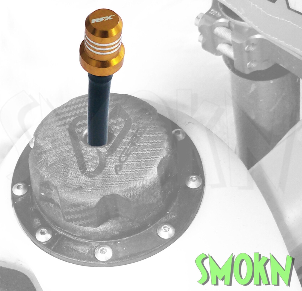 RFX Race Vent Tube - Shorty Inc 1 Way Cap (Yellow)