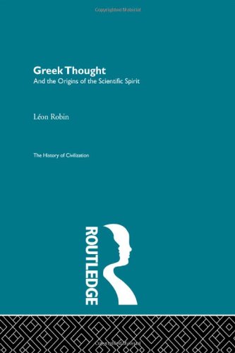 Greek Thought and the Origins of the Scientific Spirit by Leo... - 9780415155786