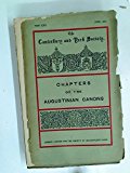 Chapters of the Augustinian Canons Salter Paperback Boydell and Brewer