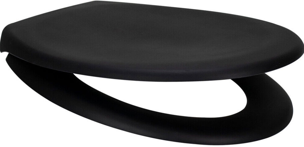 MATT BLACK Soft Close Toilet Seat Anti Bacterial, Quick Release, Top/Bottom Fix