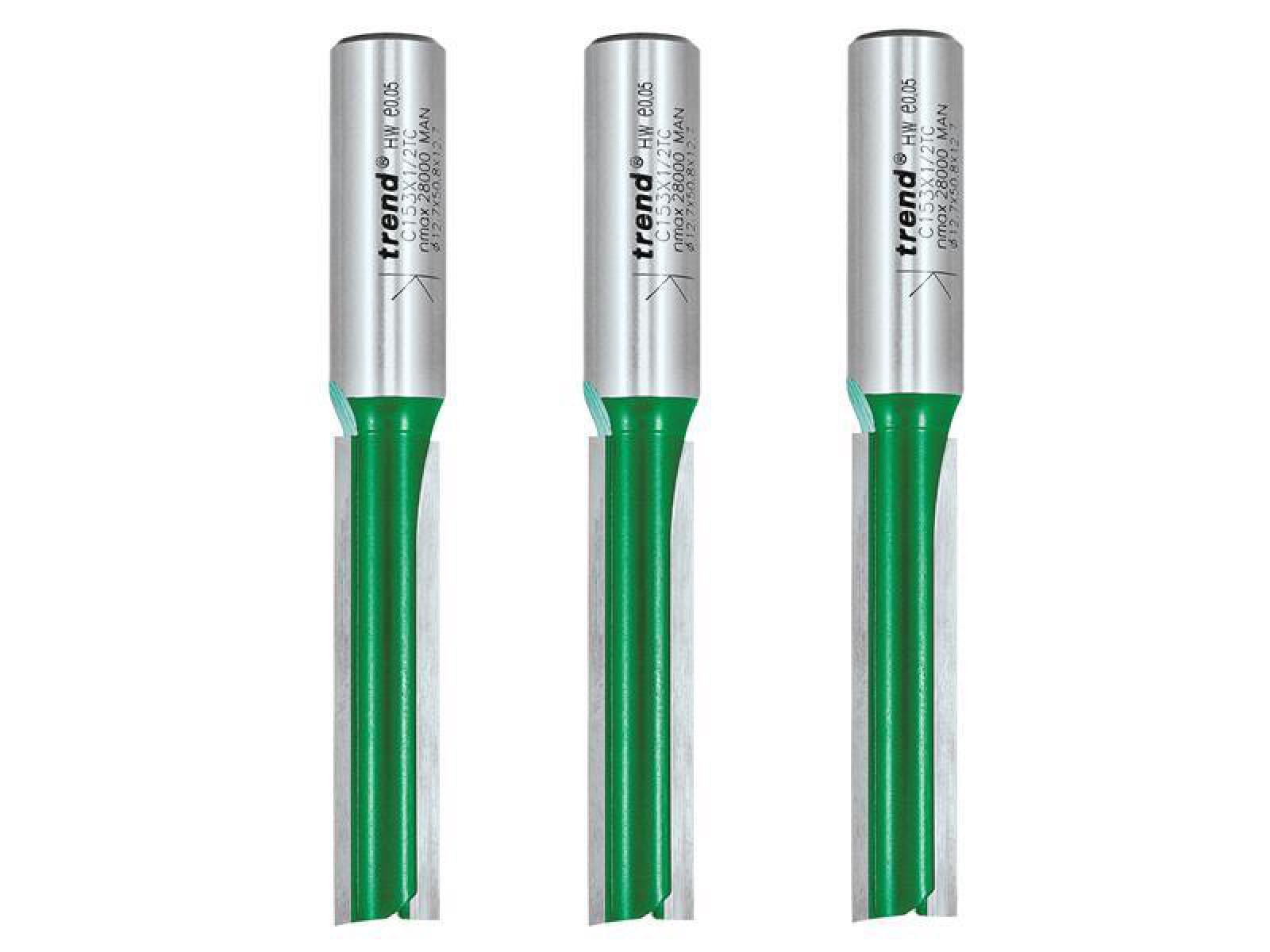 Trend C153/3 3pc Kitchen Fitters Worktop Router Cutter Pack - 50mm Cut x 1/2 Sha