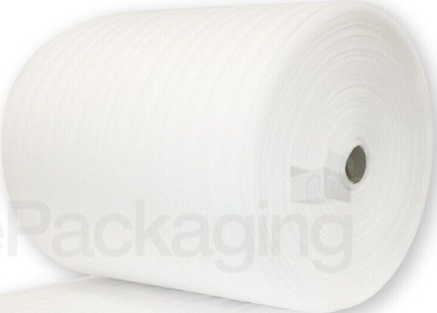 750mm x 20M ROLL OF JIFFY FOAM WRAP - 4mm THICK PACKAGING UNDERLAY ETC 24HRS