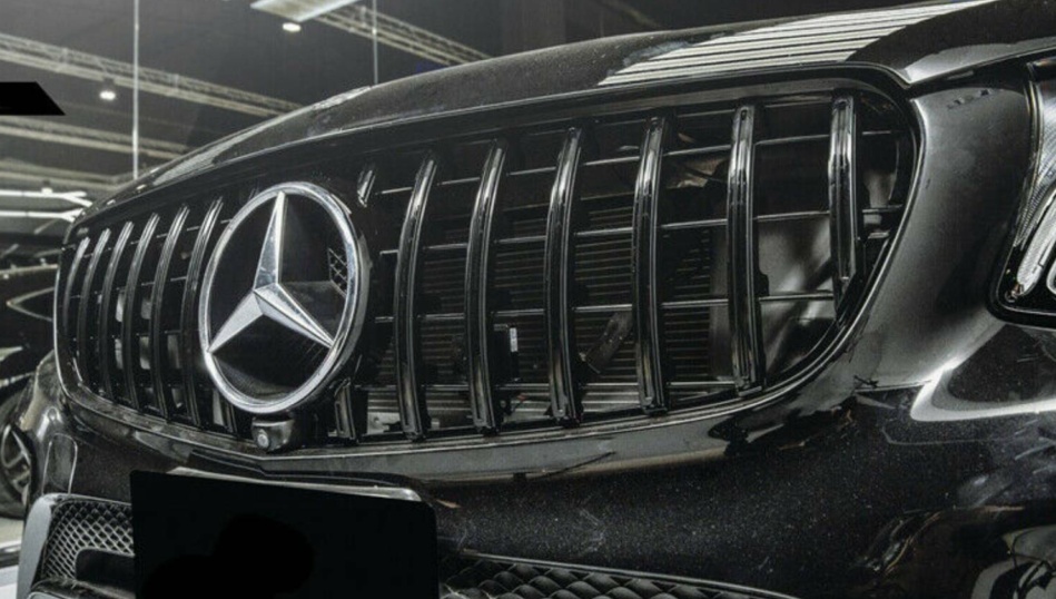 Front Grille Gloss Black Fits Mercedes GLC X253 C253 15-19