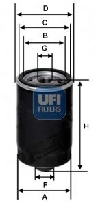 23.104.00 UFI FILTRO OLIO PER AGRICOLO