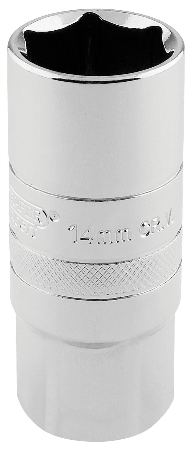 Draper 16780 14mm Thread 6 Point Spark Plug Socket 1/2"" Sq Dr 21mm