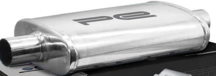 Exhaust Muffler Silencer 2.25 inch 57mm 5 x 8 Oval x 14"" Y Pipe 304SS