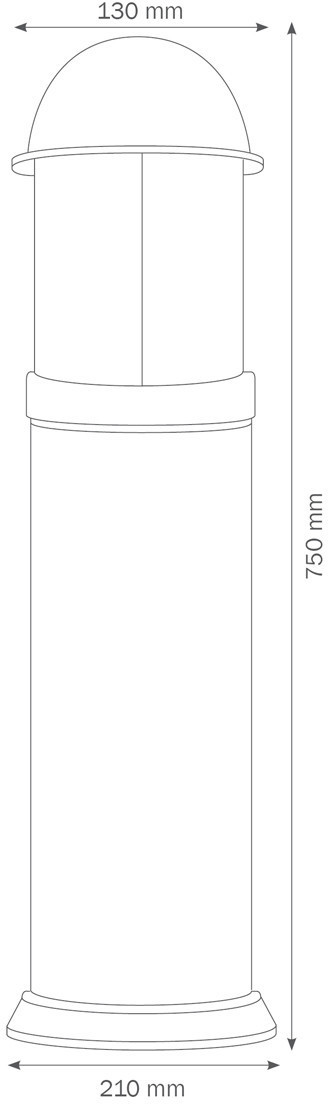 Wegeleuchte Mason silber - Pulverbeschichtet - Aluminium-Druckguss, Polycarbonat - IP44