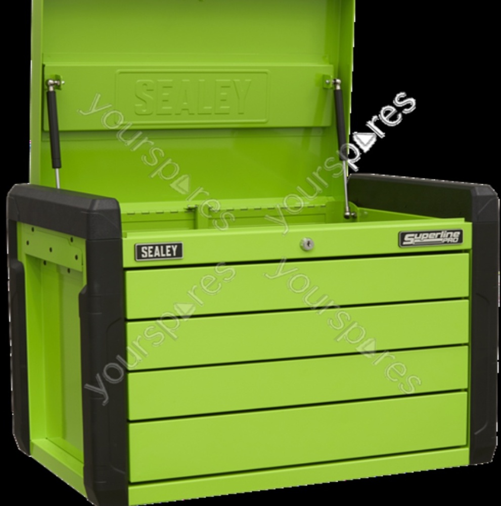 Sealey APPD4G Superline PRO Push-to-Open Topchest 4 Drawer - Green