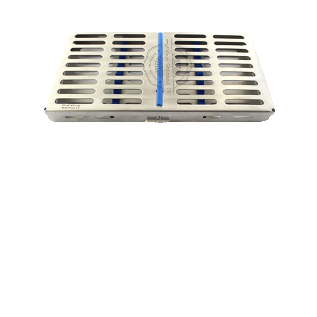 Stainless Tray Cassette for 10 Pcs Instruments Surgical Dental Implant Lab
