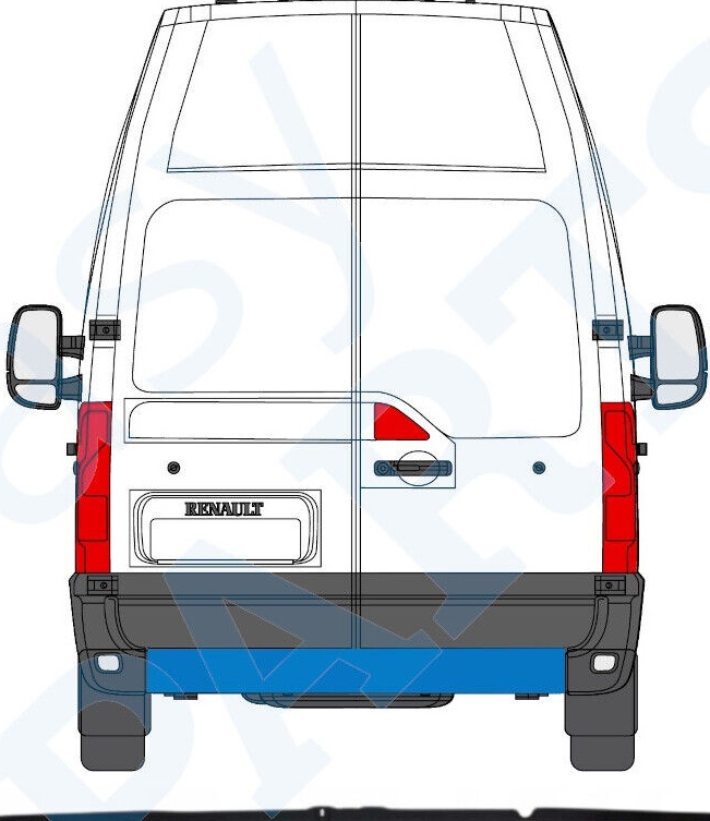 RENAULT MASTER OPEL MOVANO NV 400 2010- REAR BUMPER / CENTRAL PART