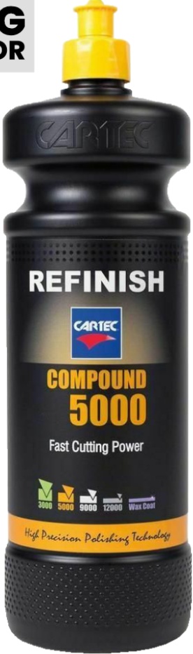 Cartec 5000 Fast Cutting Power Polish Compound Removes Swirls Light Scratches 1L